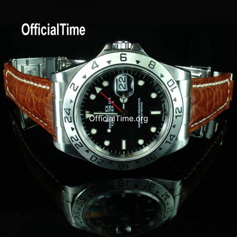 rolex explorer leather